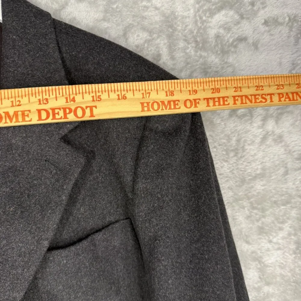 Vtg 90s J Crew Blazer Mens 40R Wool Cashmere Gray Oarsman Soft USA Made 3 Button